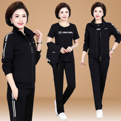 🔥😍30% zniżki!【M-6XL】🔥【Kurtka + T-shirt + Spodnie】 Trzyczęściowy zestaw do uprawiania sportów casual