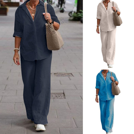 🔥【S-5XL】 Kompletny strój rekreacyjny damski 2026 - oversize'owa bluzka i szerokie spodnie