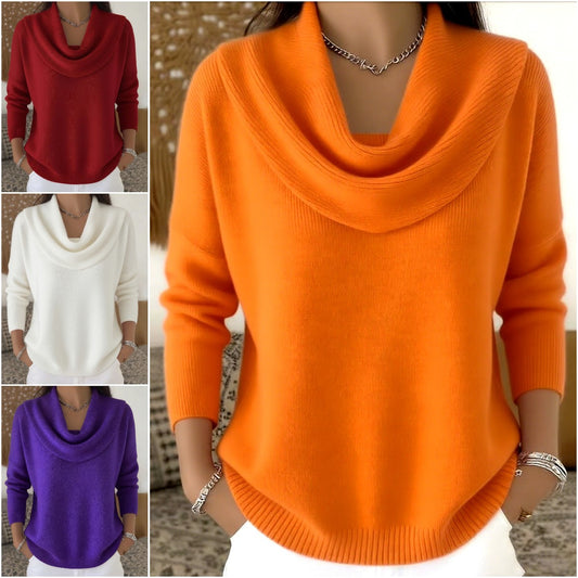 🔥【S-3XL】Nowy sweter z długim rękawem w jednolitym kolorze na jesień/zimę_4187568