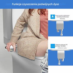 🚽💦【Pożegnaj się z papierem toaletowym na zawsze! 🚽💦】Inteligentne urządzenie do samoczyszczenia toalety z dwiema dyszami, które nie wymaga prądu.