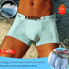 💥👍【6 sztuk-L-4XL】 Męskie bokserki z siateczki Ice Silk z oddychającego materiału