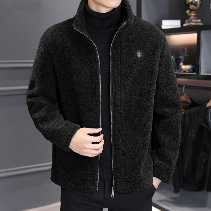 🔥🔥😍30% zniżki!🔥【M-4XL】🐏Nowa zimowa kurtka z jagnięcej skóry męska Gruby, ciepły, swobodny płaszcz męski