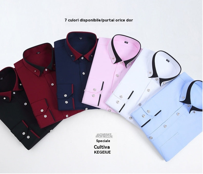 【S-4XL】 Nowa oddychająca biznesowa koszula męska casual