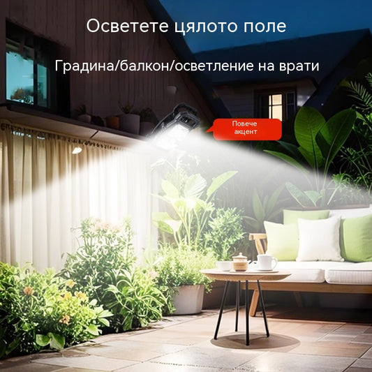 Нов тип сензорна лампа със слънчева енергия, градинска сензорна лампа, външно слънчево осветление