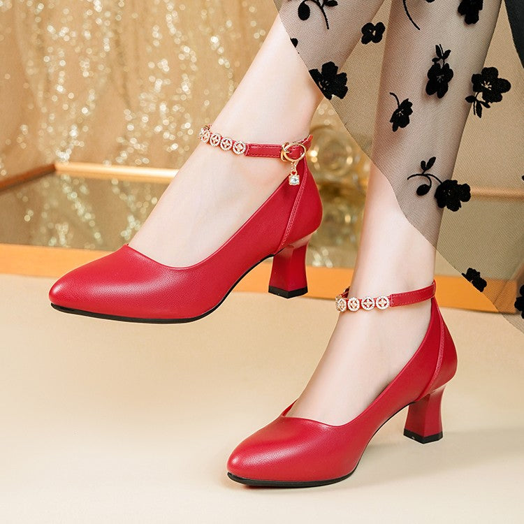 🔥【😍30% zniżki!】🔥【35-40】Nowe skórzane buty na wysokim obcasie z miękkiej skóry