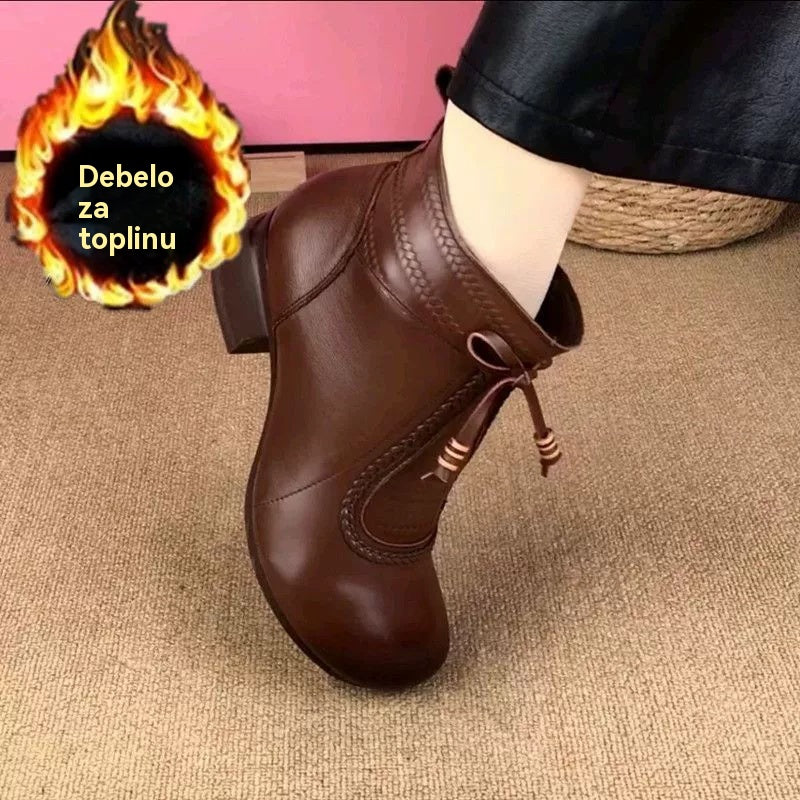 😍30% zniżki!【35-40】2026 Modne jesienno-zimowe damskie botki na grubym obcasie, duże rozmiary