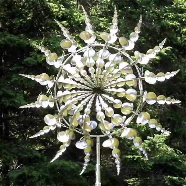 📣【Dekoracje ogrodowe】🌈【Dostępnych 6 kolorów】🌻 Żelazna metalowa ozdoba sci-fi fantasy na patio, wiatrak ogrodowy