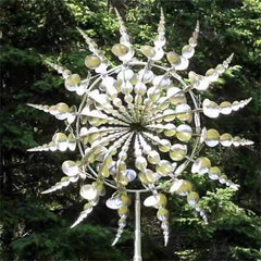 📣【Dekoracje ogrodowe】🌈【Dostępnych 6 kolorów】🌻 Żelazna metalowa ozdoba sci-fi fantasy na patio, wiatrak ogrodowy