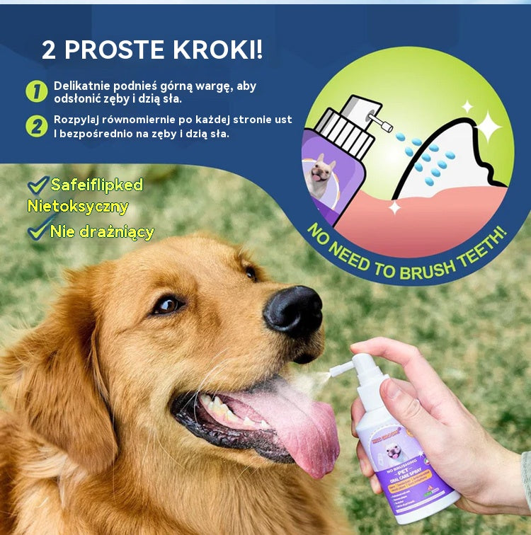 🐶🐱【😍30% zniżki!】Spray dezodorujący i czyszczący zęby dla psów i kotów