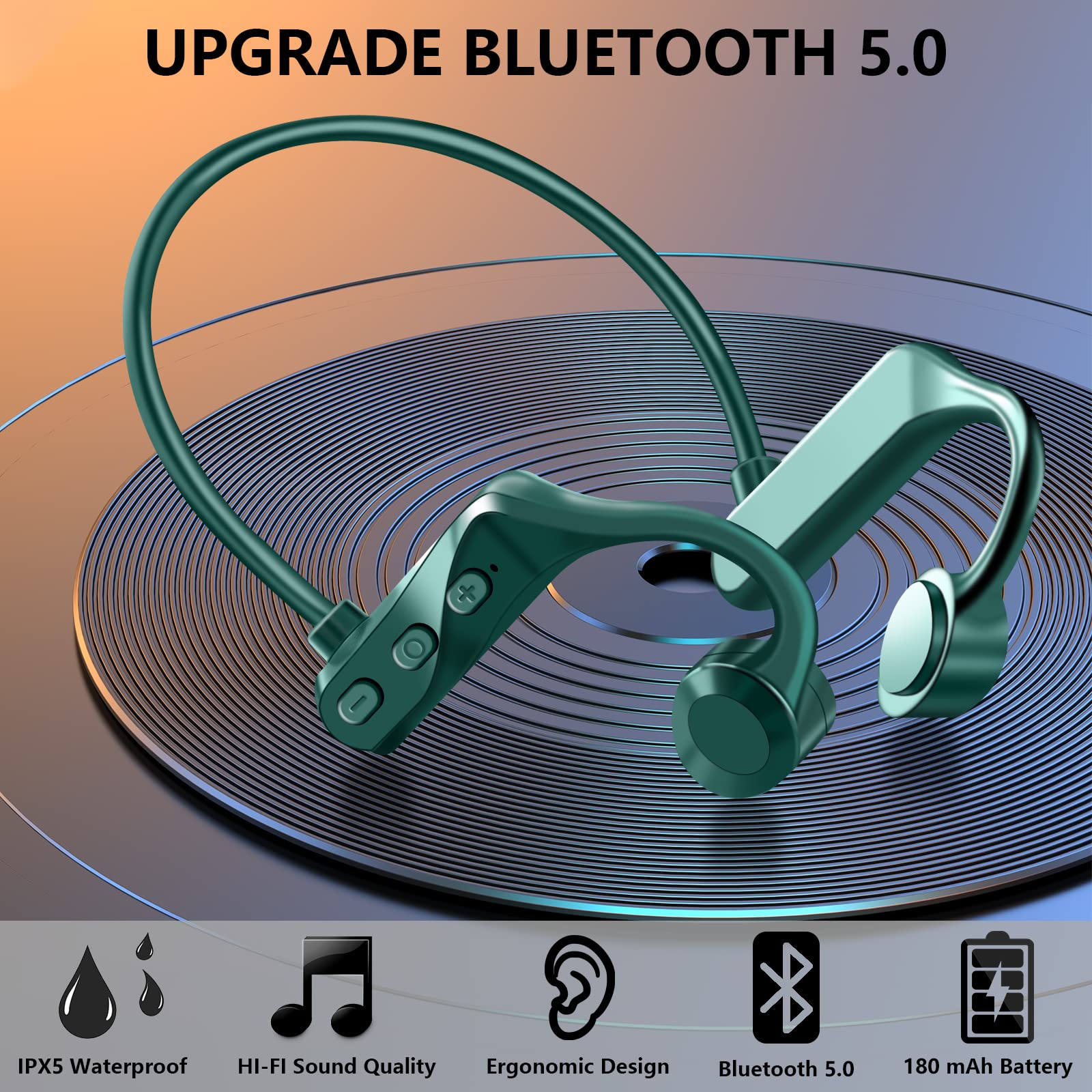🎧Безжични Bluetooth слушалки Bone Conduction за спорт и бягане