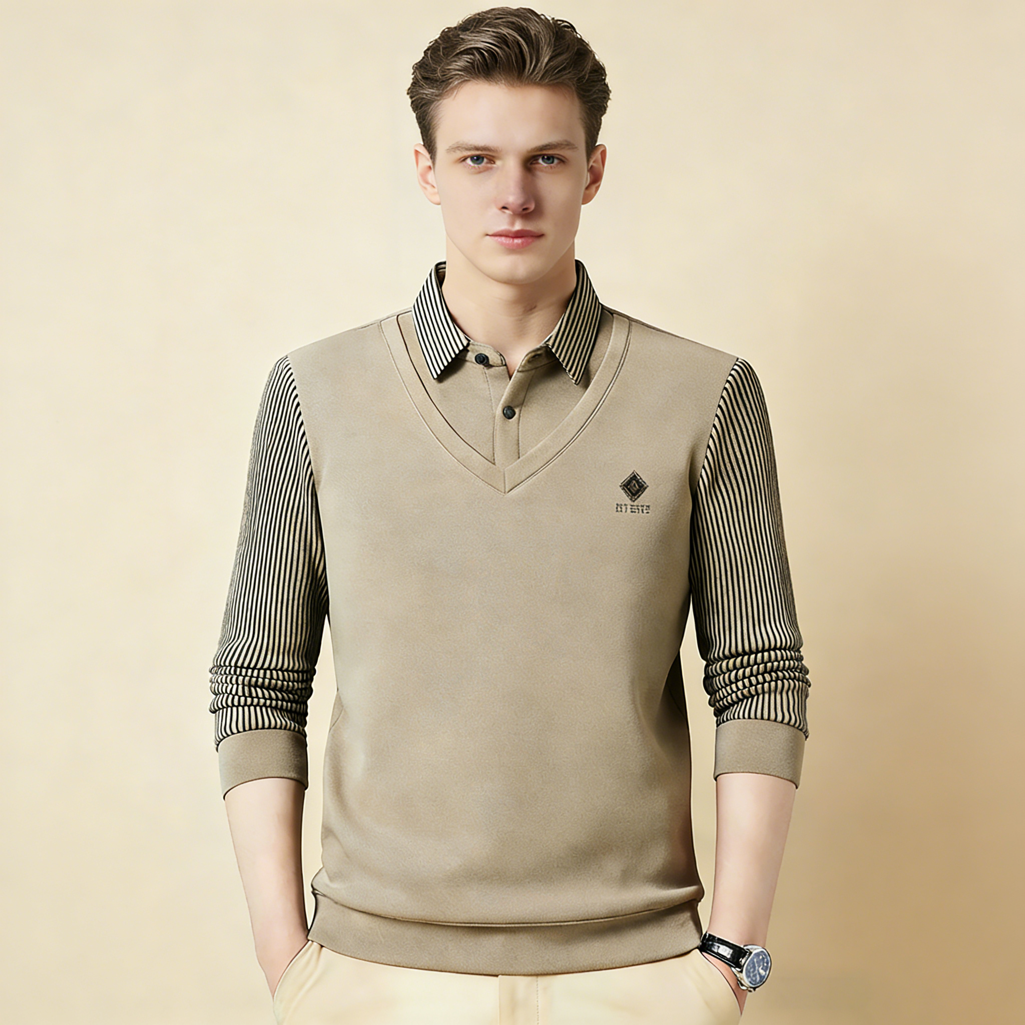 🔥(M-4XL) Dwuczęściowy top termiczny męski z najwyższej jakości kaszmiru
