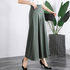 ❤️【M-5XL】 Nowe damskie letnie szerokie nogawki Ice Silk Cropped Pants，Moda  na co dzień