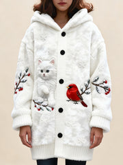 🐱【S-5XL】Ten dzianinowy, pluszowy płaszczyk dla kota jest ciepły, stylowy i uniwersalny.