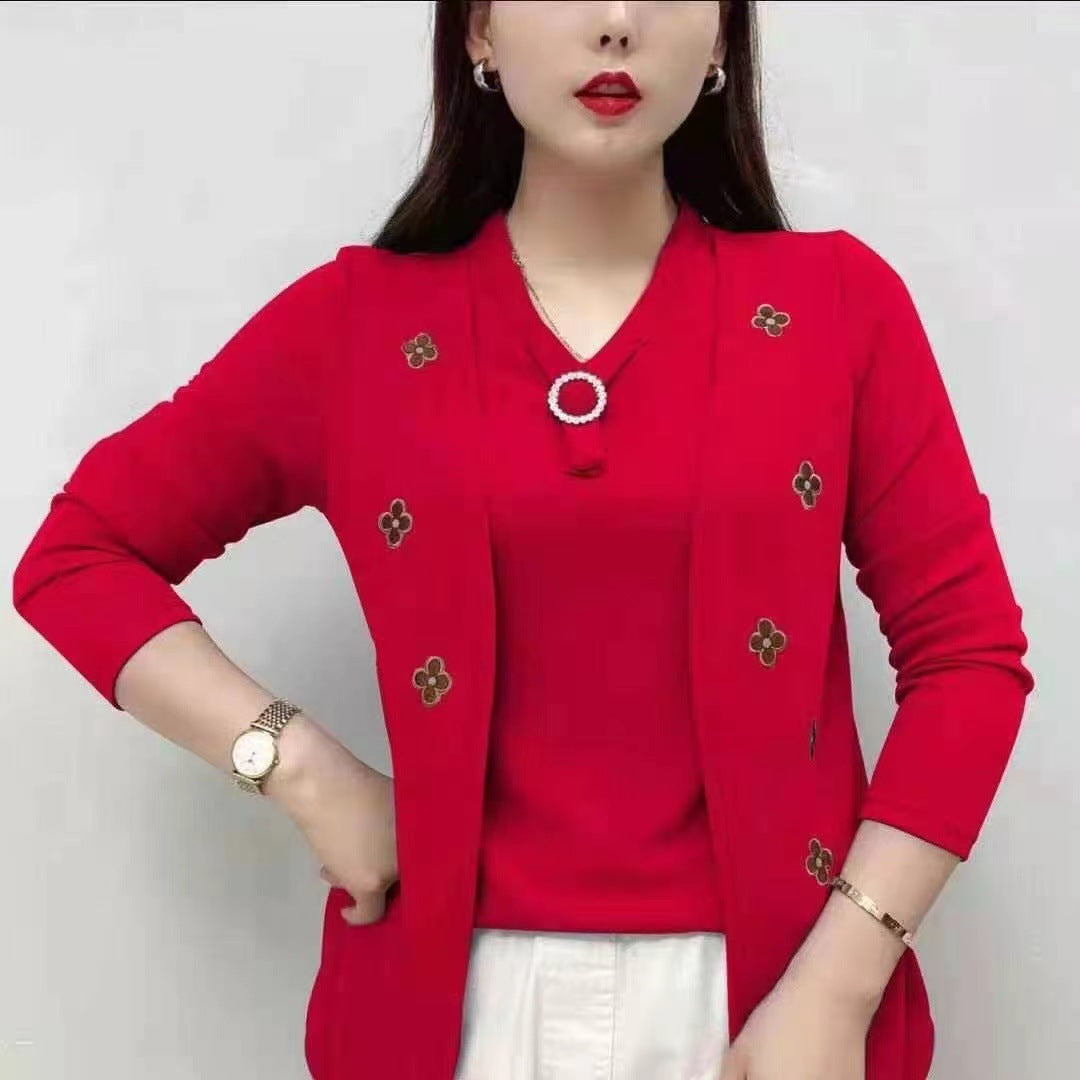 🎁💕【M-5XL】Panie, sprawdźcie tę nową koszulkę! Wykonana z czystej bawełny, jest miękka i ciepła.