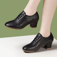 🔥【Rozmiary 35–40】🔥【Wysokość obcasa: 5 cm】👡 Damskie buty z prawdziwej skóry, oddychające i perforowane