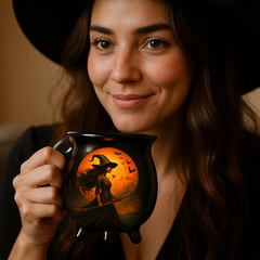 🧙‍♀️🎃🔥😍30% zniżki!🔥Kreatywny i wyjątkowy kubek z kamieniami szlachetnymi w kształcie kotła czarownicy