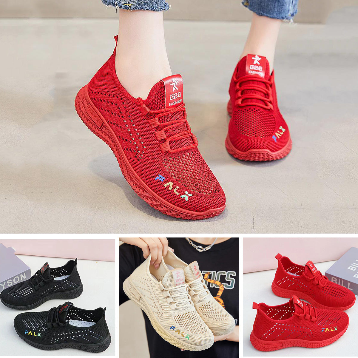 【😍30% zniżki!】🔥🔥【35-40】😍 Damskie oddychające tenisówki z siateczki