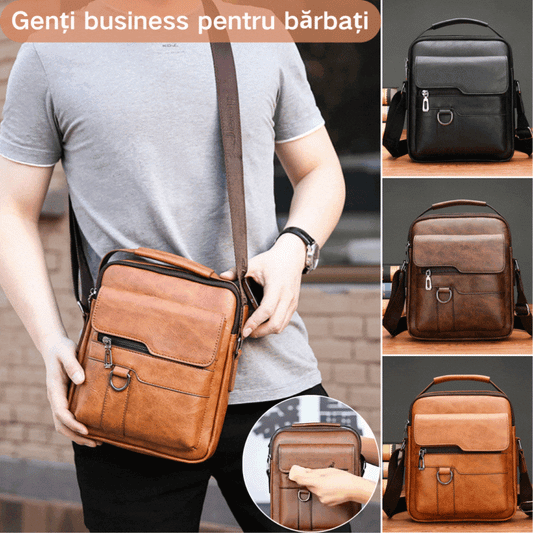 😍30% zniżki!👜 Męska torebka ze skóry bydlęcej na co dzień