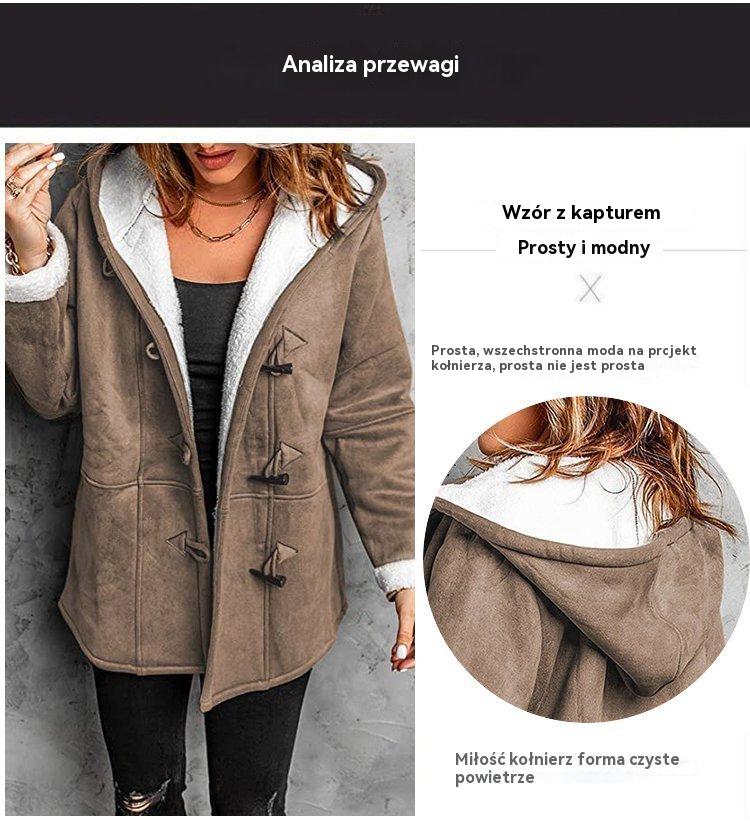 🥼🐏💖😍30% zniżki!【S-5XL】2026 Nowa modna i ciepła damska kurtka zamszowa z wełnianą podszewką, codzienna zimowa odzież wierzchnia