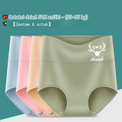 💖Ostatni dzień na 50% zniżki – 【Zestaw 6 sztuk】M-3XL，Wysoki stan, podnoszenie bioder, wysokiej jakości bawełna✨️ (45–95 kg)