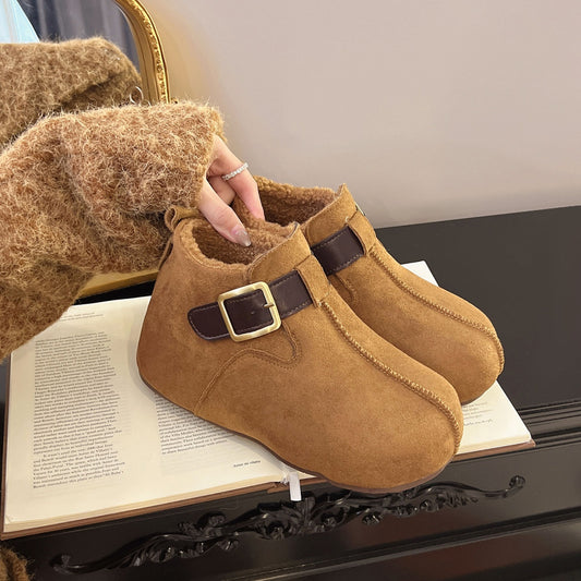 🍂👢🦶【35-40】--1 para butów 119 zł.，2026 Nowe modne i uniwersalne, codzienne buty śnieżne z podszewką z polaru, retro Birkenstocki z grubą podeszwą