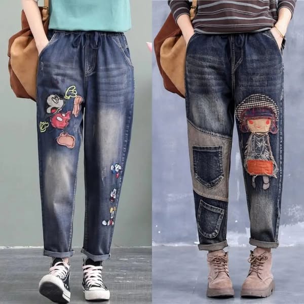 😍30% zniżki!🔥【S-5XL】Modne damskie jeansy z elastyczną talią, modne i wygodne, dostępne w wielu rozmiarach