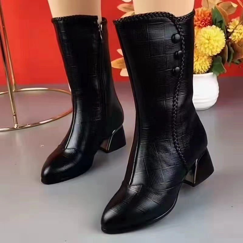 🍂【35-40】2025 nowe jesienno-zimowe buty ze skóry kaszmirowej