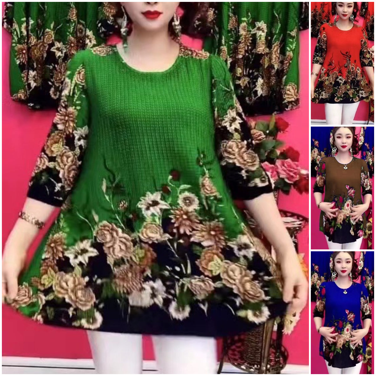 🌸😍30% zniżki!【S-4XL】 2026 Nowy modny, swobodny T-shirt z nadrukiem, luźny i elastyczny, odpowiedni dla kobiet o każdym typie sylwetki