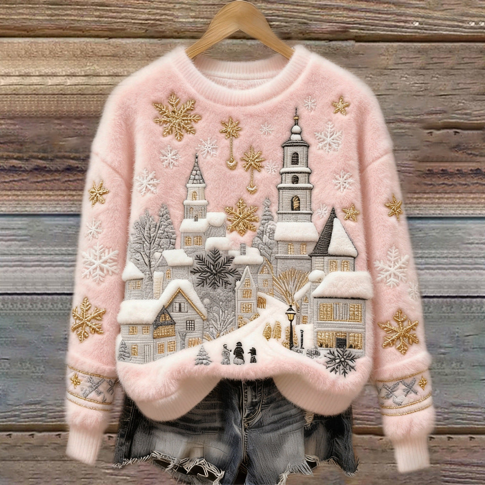 🔥🎄【S-5XL】⛄✨Nowy, modny flanelowy sweter świąteczny dla kobiet na jesień/zimę, ozdobiony różnymi wykwintnymi wzorami 4164868