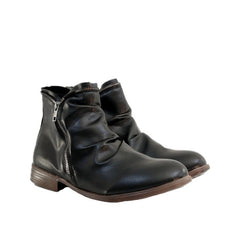 【30%OFF】【35-44】Nowy styl Okrągłe palce Kwadratowy obcas Podwójny zamek błyskawiczny dla kobiet