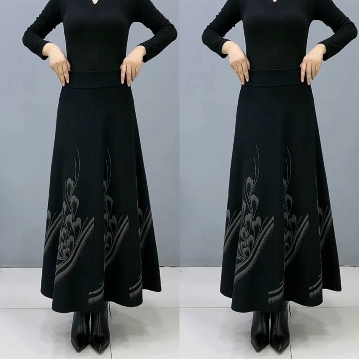 🔥😍30% zniżki!👗🎀【S-3XL】Spódnica z grubej wełny na jesień i zimę, modna i uniwersalna