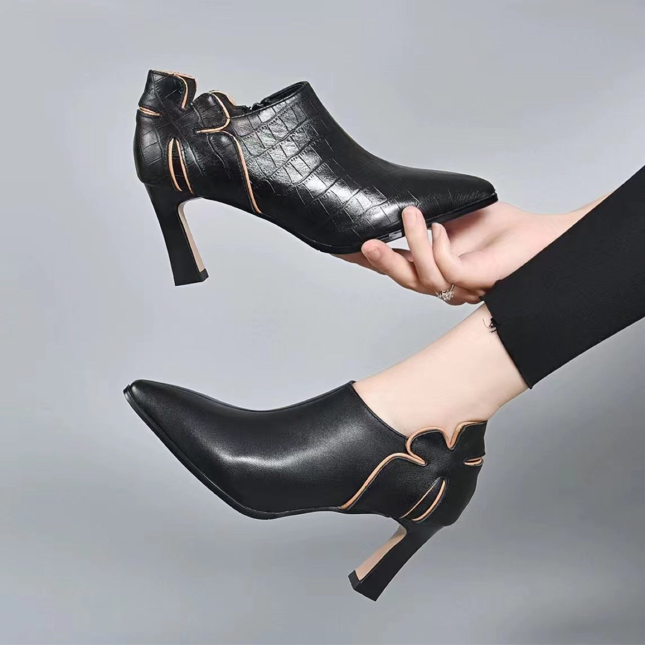 【36-43】👠Spiczaste toe modne skórzane buty