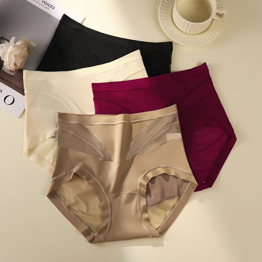 🍑4 sztuki (po jednej z każdego koloru)， Bielizna modelująca z wysokim stanem – unieś i spłaszcz brzuch w kilka sekund! ✨
