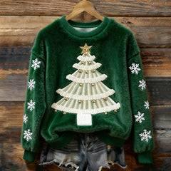 🔥🎄【S-5XL】⛄✨Nowy, modny flanelowy sweter świąteczny dla kobiet na jesień/zimę, ozdobiony różnymi wykwintnymi wzorami 4164868
