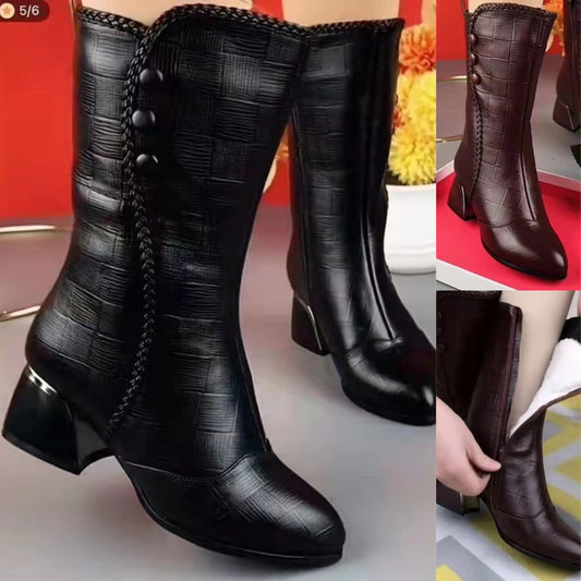 🍂【35-40】2025 nowe jesienno-zimowe buty ze skóry kaszmirowej