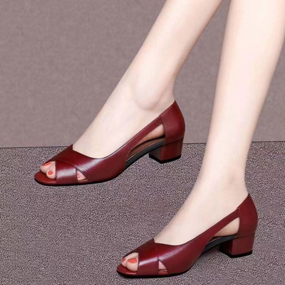 Sandały damskie 👠 [Rozmiary 35-40] Nowe, oryginalne skórzane sandały, niski obcas, wygodne, stylowe i eleganckie