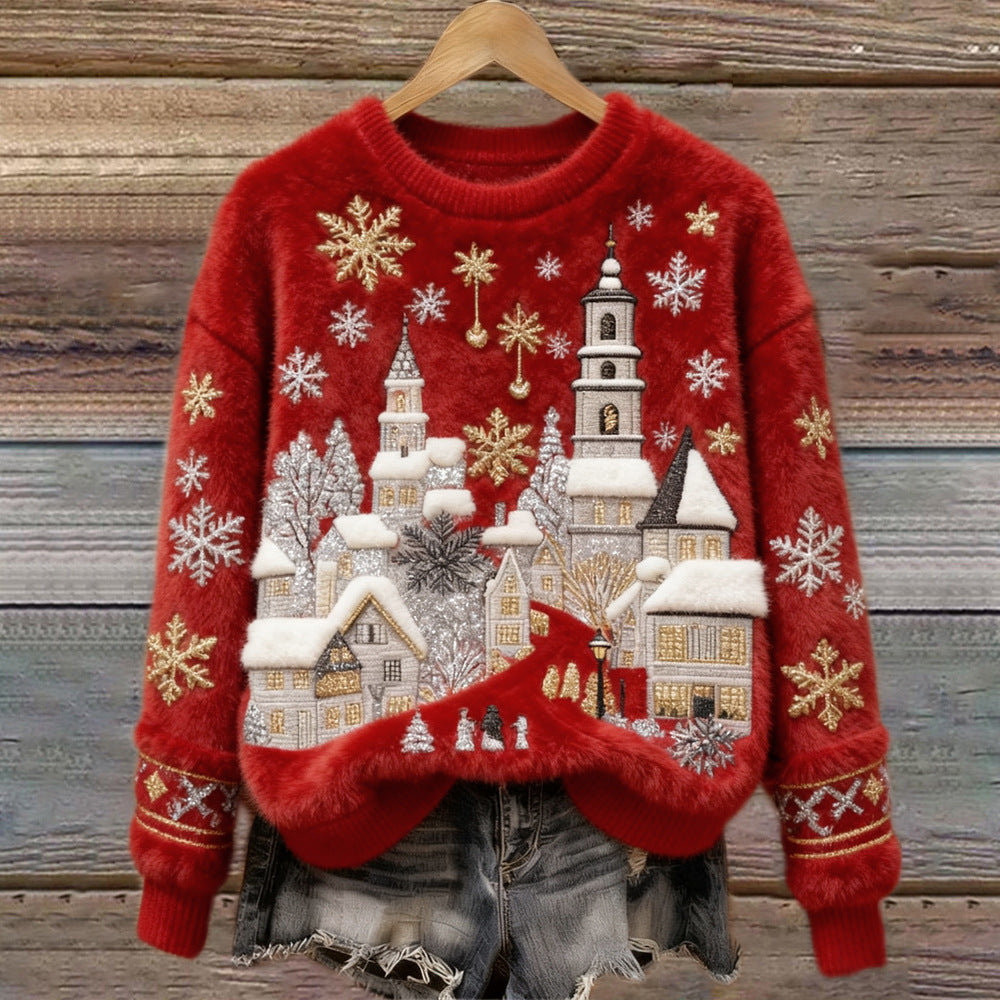 🔥🎄【S-5XL】⛄✨Nowy, modny flanelowy sweter świąteczny dla kobiet na jesień/zimę, ozdobiony różnymi wykwintnymi wzorami 4164868