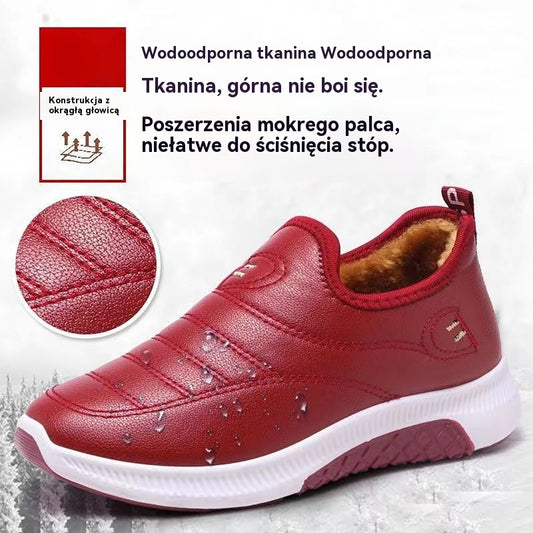 【35-41】 Ciepłe i antypoślizgowe płaskie buty, miękka podeszwa zapewniająca lepszą ochronę przed poślizgiem, podszewka z polaru zapewniająca dodatkowe ciepło.