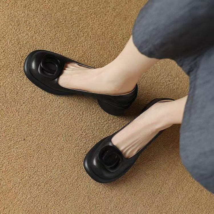 👠【Ograniczona czasowo zniżka 50%】【Rozmiary 35-40】2026 Nowe wygodne buty ze skóry naturalnej👠Obcas retro 5 cm🌟Eleganckie i uniwersalne