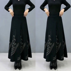 【M-4XL】🥻2026 nowa, jesienno-zimowa, pogrubiona wełniana spódnica