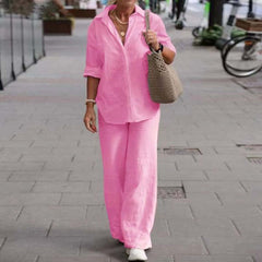 🔥【S-5XL】 Kompletny strój rekreacyjny damski 2026 - oversize'owa bluzka i szerokie spodnie