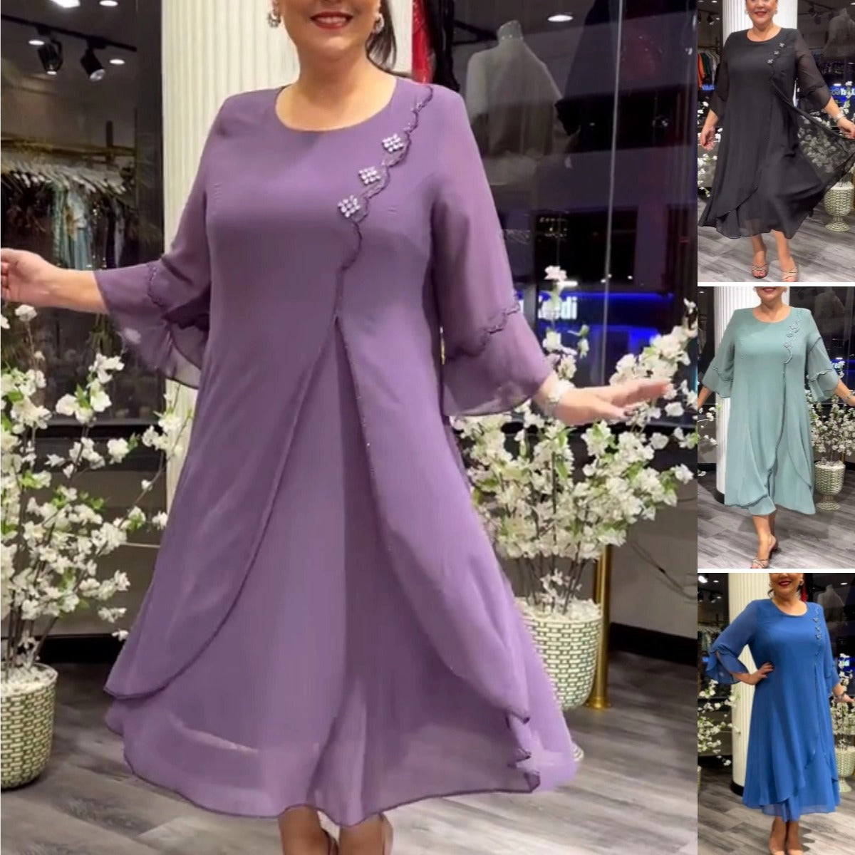 💟【S-5XL】👗2026 Nowe sukienki z szyfonu wysokiej jakości