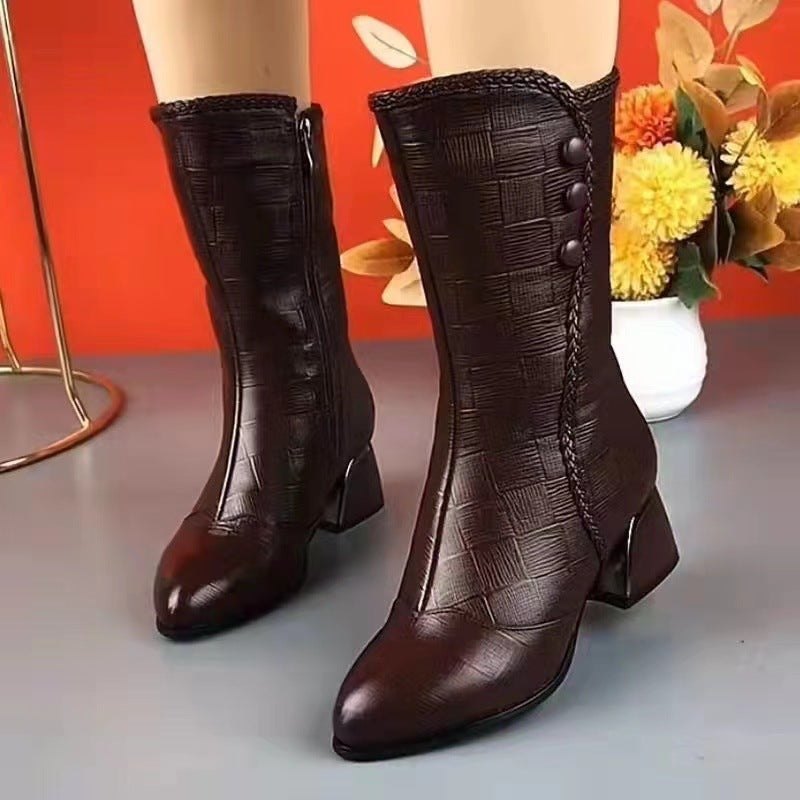 🍂【35-40】2025 nowe jesienno-zimowe buty ze skóry kaszmirowej