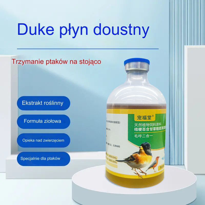 🕊️Roztwór doustny dla ptaków ✅ Smażona sierść ✅ Wymioty ✅ Brak energii ✅ Potrząsanie głową i szyją
