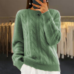 🔥✨【S-XL】2026 jesienno-zimowy nowy sweter z okrągłym dekoltem, jednokolorowy sweter w stylu retro, sweter z dzianiny