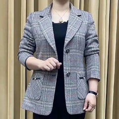 ✨🧥【M-4XL】2026 Nowa jesienno-zimowa damska marynarka garniturowa z wyciętymi klapami