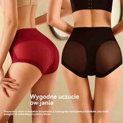 🍑4 sztuki (po jednej z każdego koloru)， Bielizna modelująca z wysokim stanem – unieś i spłaszcz brzuch w kilka sekund! ✨