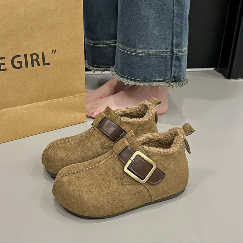 🍂👢🦶【35-40】--1 para butów 119 zł.，2026 Nowe modne i uniwersalne, codzienne buty śnieżne z podszewką z polaru, retro Birkenstocki z grubą podeszwą