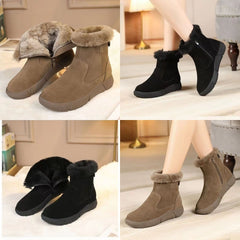 🔥【35-41】Ciepłe i grube aksamitne buty śnieżne z 2026 roku w nowym stylu, z płaskimi podeszwami i okrągłymi noskami