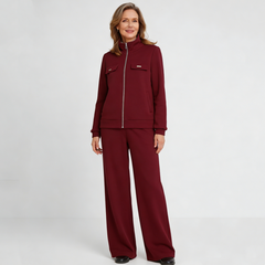 🔴💥Damski, swobodny komplet z aksamitu (M-4XL), stylowy i prosty design (marynarka + spodnie)